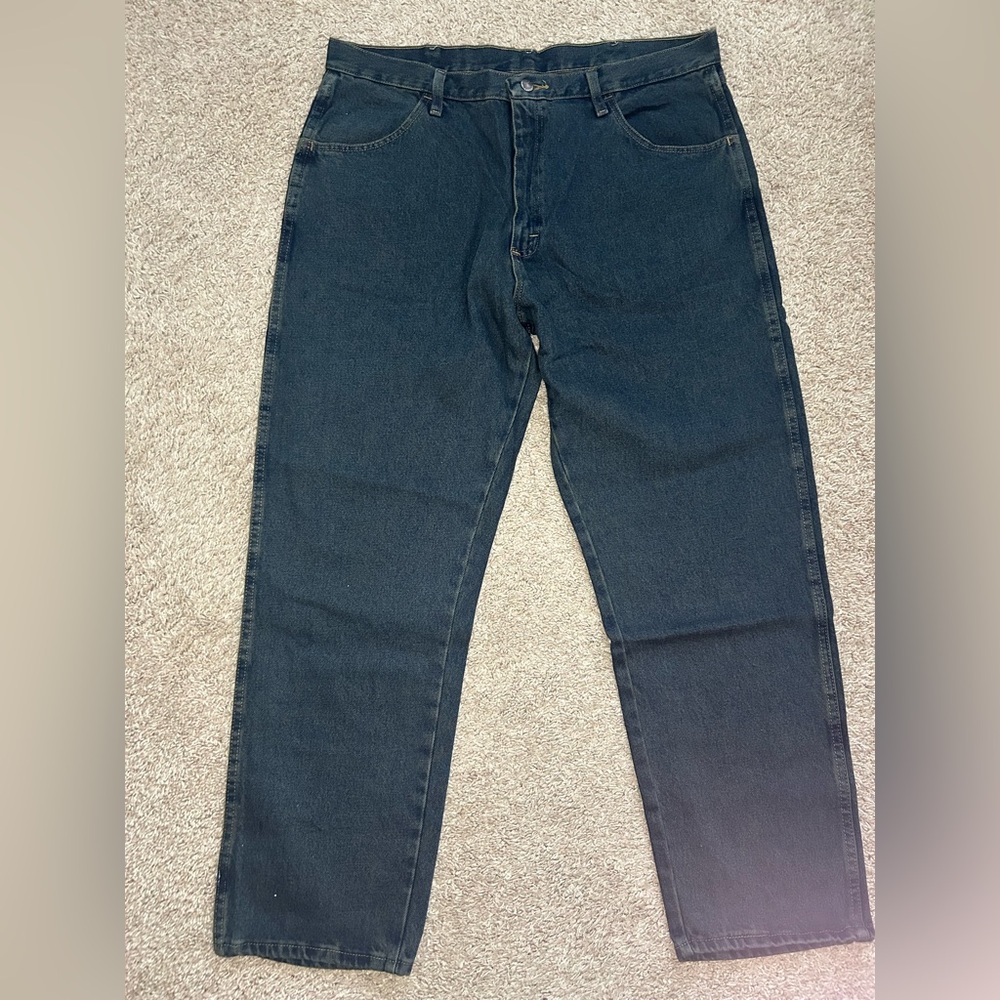 Rustler Men's Dark Blue Straight Jeans wrangler